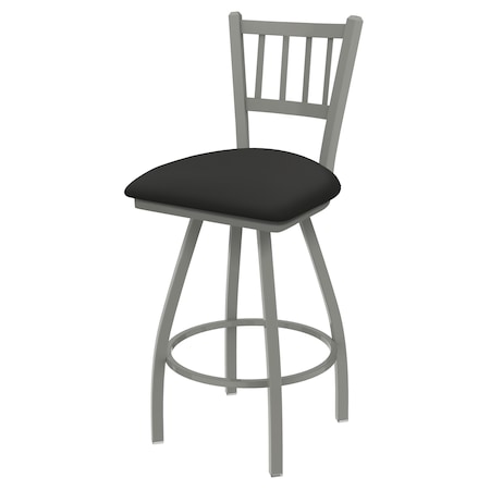 Holland Bar Stool Co 36" Swivel X-Tall Bar Stool, Nickel Finish, Canter Iron Seat X810